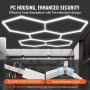 VEVOR Hexagon Garage Lights 26400LM 5 Grid Honeycomb LED Shop Ceiling Light