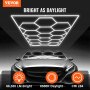 VEVOR Hexagon Garage Lights 66300LM 15 Grids Honeycomb LED Shop Ceiling Light