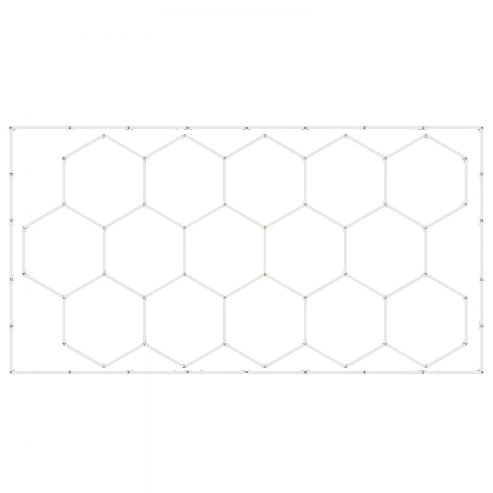 VEVOR Hexagon Garage Lights, 66300LM, 6500K 15 Grid Systems Honeycomb Hexagonal Garage LED Lights, DIY Cool White Car Detailing Garage Ceiling Lighting Bright Shop Light for Gym Basement Workshop