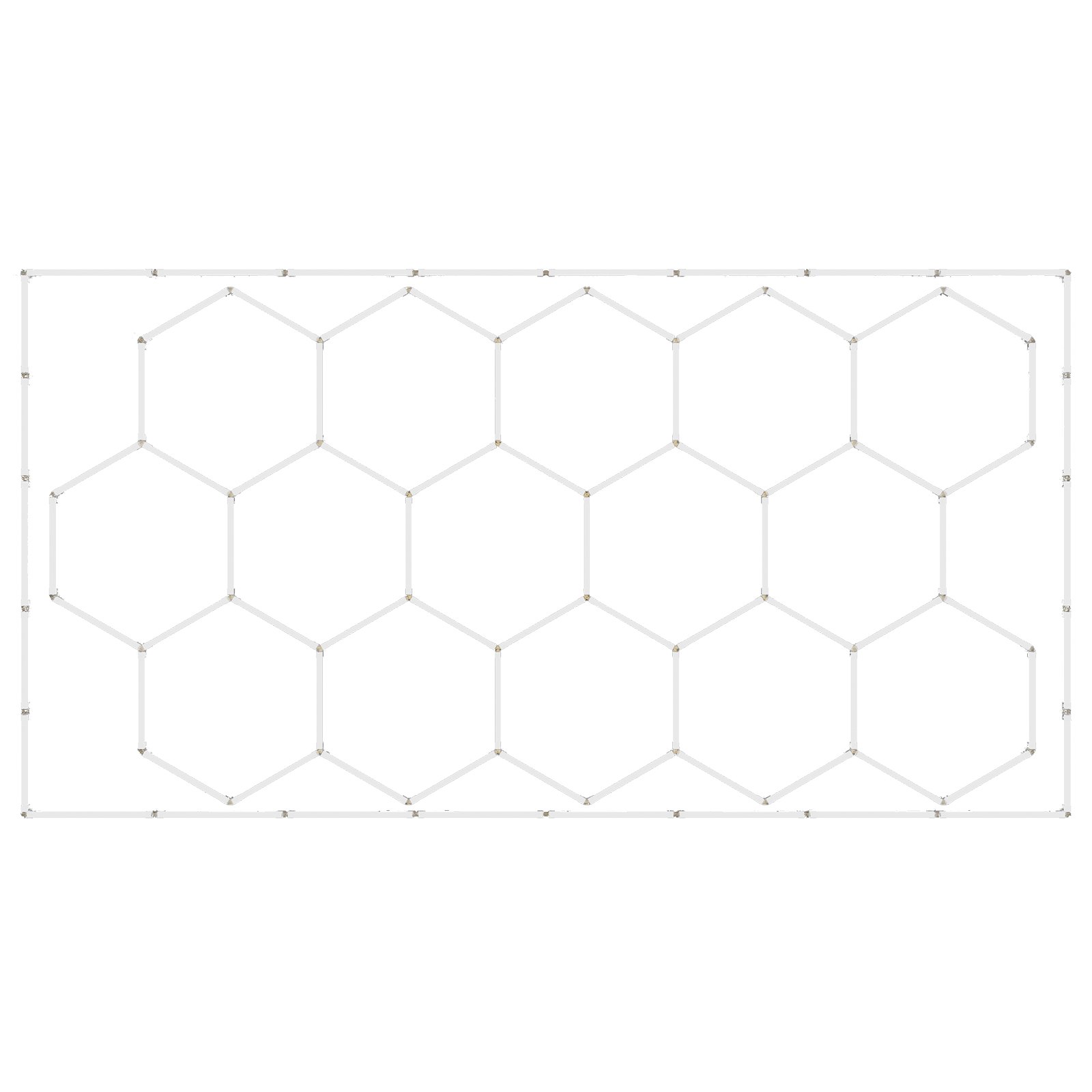 VEVOR Hexagon Garage Lights, 66300LM, 6500K 15 Grid Systems Honeycomb Hexagonal Garage LED Lights, DIY Cool White Car Detailing Garage Ceiling Lighting Bright Shop Light for Gym Basement Workshop