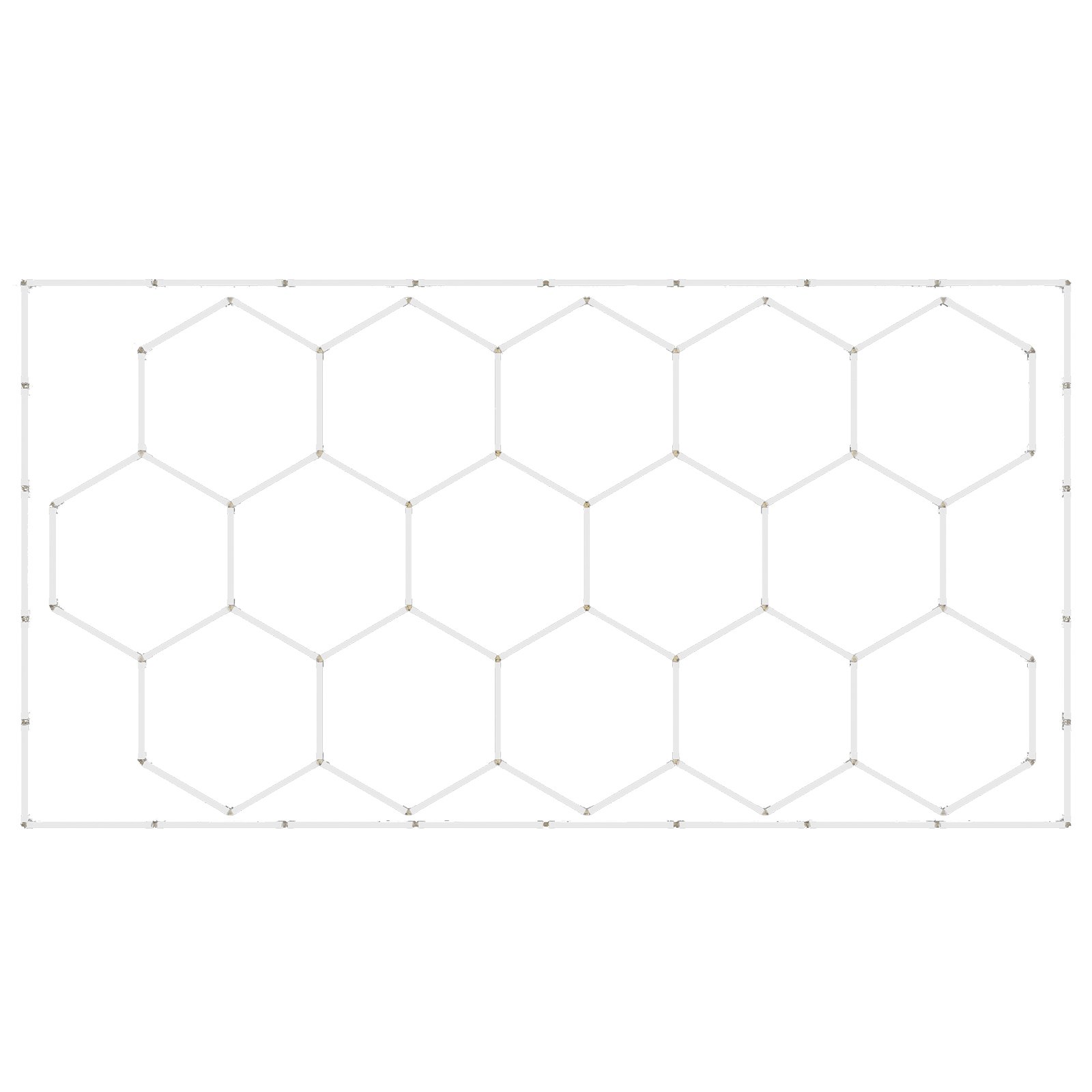 VEVOR Hexagon Garage Lights, 66300LM, 6500K 15 Grid Systems Honeycomb Hexagonal Garage LED Lights, DIY Cool White Car Detailing Garage Ceiling Lighting Bright Shop Light for Gym Basement Workshop