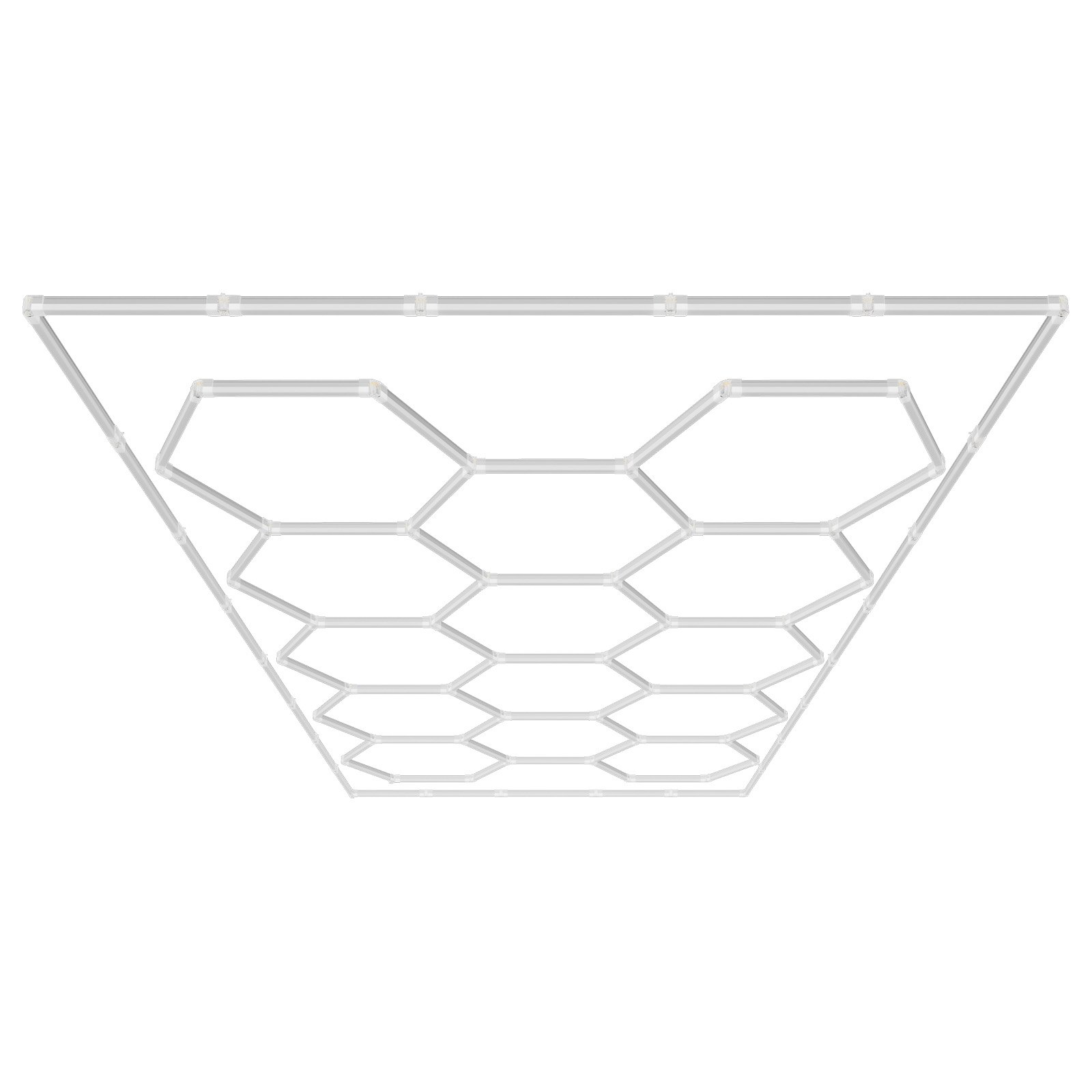 VEVOR Hexagon Garage Lights, 86400LM, 6500K 14 Grid Systems Honeycomb Hexagonal Garage LED Lights, DIY Cool White Car Detailing Garage Ceiling Lighting Bright Shop Light for Gym Basement Workshop