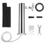 VEVOR beer tower kit with faucet, wrench, screws, hose, gasket, and cover.