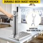 person using a durable beer faucet wrench from the VEVOR kegerator kit.