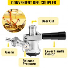 VEVOR Kegerator Tower Kit Beer Conversion Kit Single Faucet Keg Tower No Tank