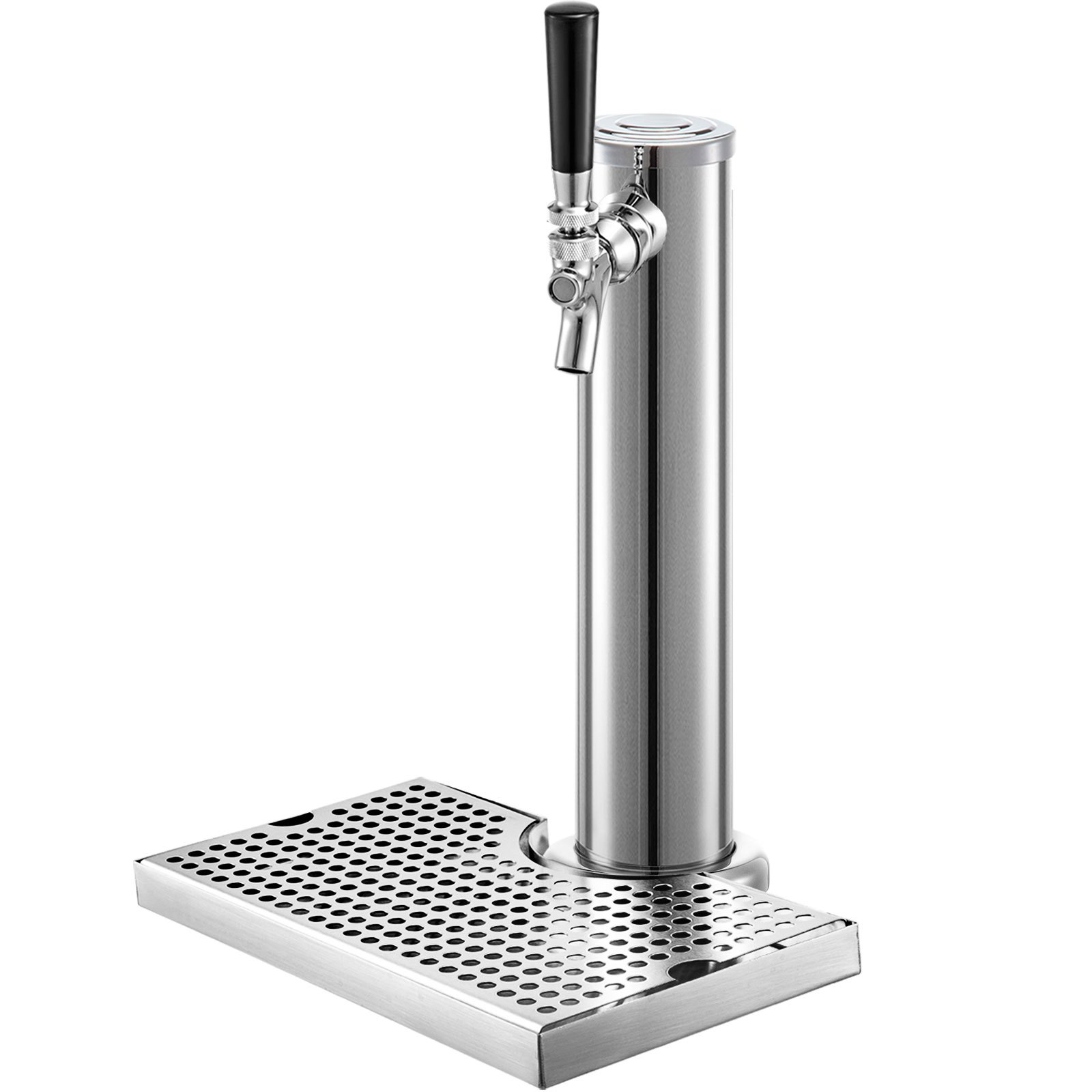 VEVOR Kegerator Tower Kit, Single Tap Beer Conversion Kit, No Tank Keg Conversion Kit, Stainless Steel Keg Tower, Deluxe Kegarator Beer Conversion With Dual Gauge Regulator & D-System Keg Coupler
