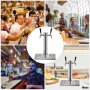 VEVOR Beer Tower, Double Adjustable Brass Faucet Kegerator Tower, Stainless Steel Draft Beer Tower, 3" Diameter Column Beer Dispenser Tower, Beer Tower Kit with Wrench, Black Handle for Home & Bar