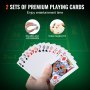 Sada pokerových žetonů VEVOR, 200dílná pokerová sada, kompletní herní sada pro hraní pokeru s hliníkovým pouzdrem, kasinové žetony 11,5 gramů, karty, tlačítka a kostky, pro Texas Hold'em, Blackjack, hazardní hry