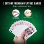 Súprava pokerových žetónov VEVOR, 500-dielna pokerová súprava, kompletná súprava na hranie pokru s hliníkovým puzdrom, 11,5 gramové kasínové žetóny, karty, gombíky a kocky, pre Texas Hold'em, Blackjack, hazardné hry