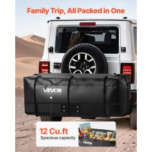 Hitch Cargo Carrier Bag 46.65 x 20.08 x 19.69 in (12 Cubic Feet) Waterproof