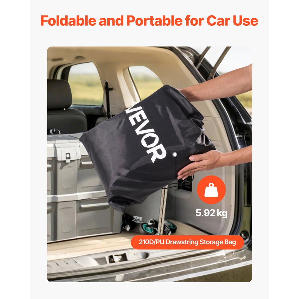 VEVOR Truck Bed Cargo Bag, Waterproof 840D PVC, 130 x 102 x 55.5 cm (26 Cu. ft), Heavy Duty Cargo Bag for Truck Bed with Bungee Cords, Net and Carabiners, Fits a Variety of SUV & Pickup Trucks