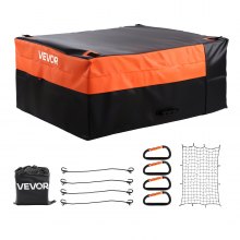 Truck Bed Cargo Bag 51.18 x 40.16 x 21.85 in (26 Cu. ft) with Net & Carabiners