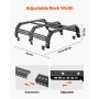 Overland Truck Bed Rack fit Tacoma/Ranger/Gladiator JT/Colorado/Canyon
