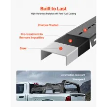 VEVOR Overland Truck Bed Rack, 51.2-65.4 in Width, Adjustable Overland Bed Cargo Rack with Sidebar, 900 lbs Static Capacity, Compatible with Mid-Size Trucks Tacoma/Ranger/Gladiator JT/Colorado/Canyon