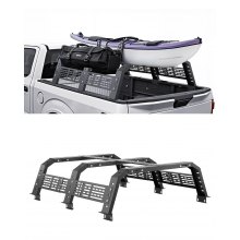 VEVOR Overland Truck Bed Rack, 54.3-68.3 in Width, Adjustable Overland Bed Cargo Rack with Sidebar and 900 lbs Static Load Capacity, Heavy Duty Steel, Compatible with Full Size and Mid-Size Trucks