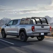 VEVOR Overland Truck Bed Rack, 49.2-67.9 in Width, Adjustable Overland Bed Cargo Rack with Sidebar, 900 lbs Static Capacity, Heavy Duty Steel, for Mid-Size Trucks, Compatible with Tacoma/Gladiator JT