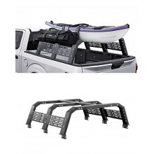 VEVOR Overland Truck Bed Rack, 49.2-67.9 in Width, Adjustable Overland Bed Cargo Rack with Sidebar, 900 lbs Static Capacity, Heavy Duty Steel, for Mid-Size Trucks, Compatible with Tacoma/Gladiator JT