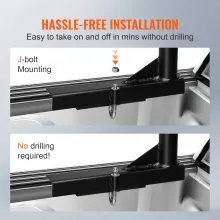 VEVOR Truck Rack, 46-71inch Extendable Truck Ladder Rack, 800 lbs Capacity Steel Ladder Rack for Truck with Non-Drilling J-bolts, Heavy Duty Truck Bed Rack for Kayak, Surfboard, Lumber, Ladder