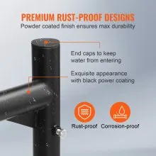 VEVOR Truck Rack, 46-71inch Extensible Truck Ladder Rack, 800 lbs Capacidad Escalera de acero para camión con pernos en J sin perforación, Heavy Duty Truck Bed Rack para kayak, tabla de surf, madera, escalera