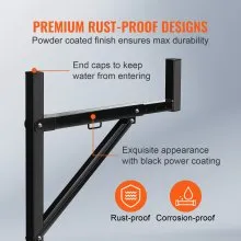 VEVOR Truck Rack, 19-34inch Extendable Truck Ladder Rack, 38.6"-43.6" Adjustable Height, 250 lbs Capacity Steel Ladder Rack for Truck, Heavy Duty Truck Bed Rack for Kayak, Surfboard, Lumber, Ladder