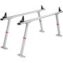 VEVOR Truck Rack, 500 lbs Capacity, 19-34in Adjustable Height, Aluminum Ladder Rack for Truck with 8 Non-Drilling C-clamps, Heavy Duty Truck Bed Rack Two-Bar Set for Kayak, Surfboard, Lumber, Ladder