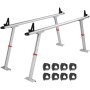 VEVOR Truck Rack, 800 lbs Capacity, 17-29in Adjustable Height, Aluminum Ladder Rack for Truck with 8 Non-Drilling C-clamps, Heavy Duty Truck Bed Rack Two-Bar Set for Kayak, Surfboard, Lumber, Ladder