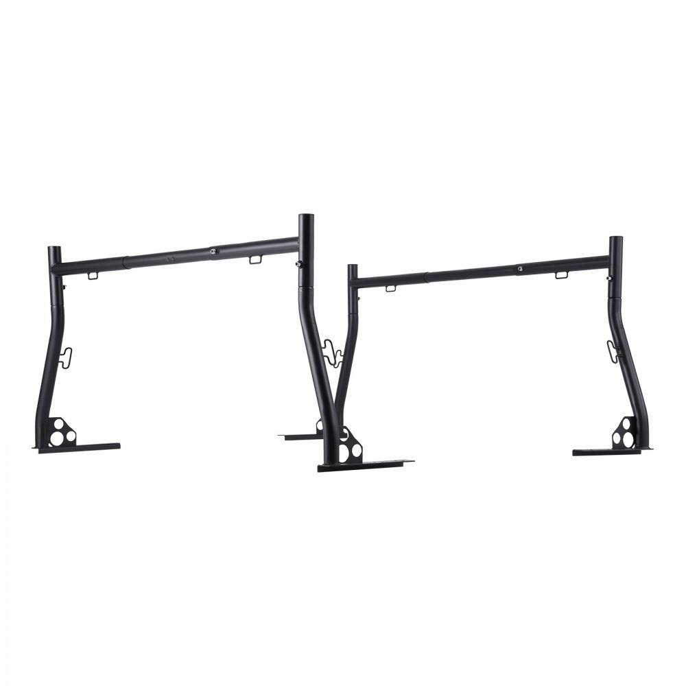 VEVOR Truck Ladder Rack, 49-73 in Width, Extendable Universal Cargo Rack, Heavy Duty Steel with 800 lbs Static Load Capacity, Ideal for Canoes, Surfboards, Ladders, Lumber, Tents, and Large Cargo