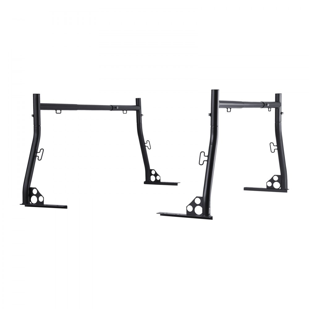 VEVOR Truck Ladder Rack, 49-73 in Width, Extendable Universal Cargo Rack, Heavy Duty Steel with 800 lbs Static Load Capacity, Ideal for Canoes, Surfboards, Ladders, Lumber, Tents, and Large Cargo