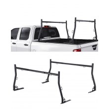 VEVOR Truck Ladder Rack, 49-73 in Width, Extendable Universal Cargo Rack, Heavy Duty Steel with 800 lbs Static Load Capacity, Ideal for Canoes, Surfboards, Ladders, Lumber, Tents, and Large Cargo