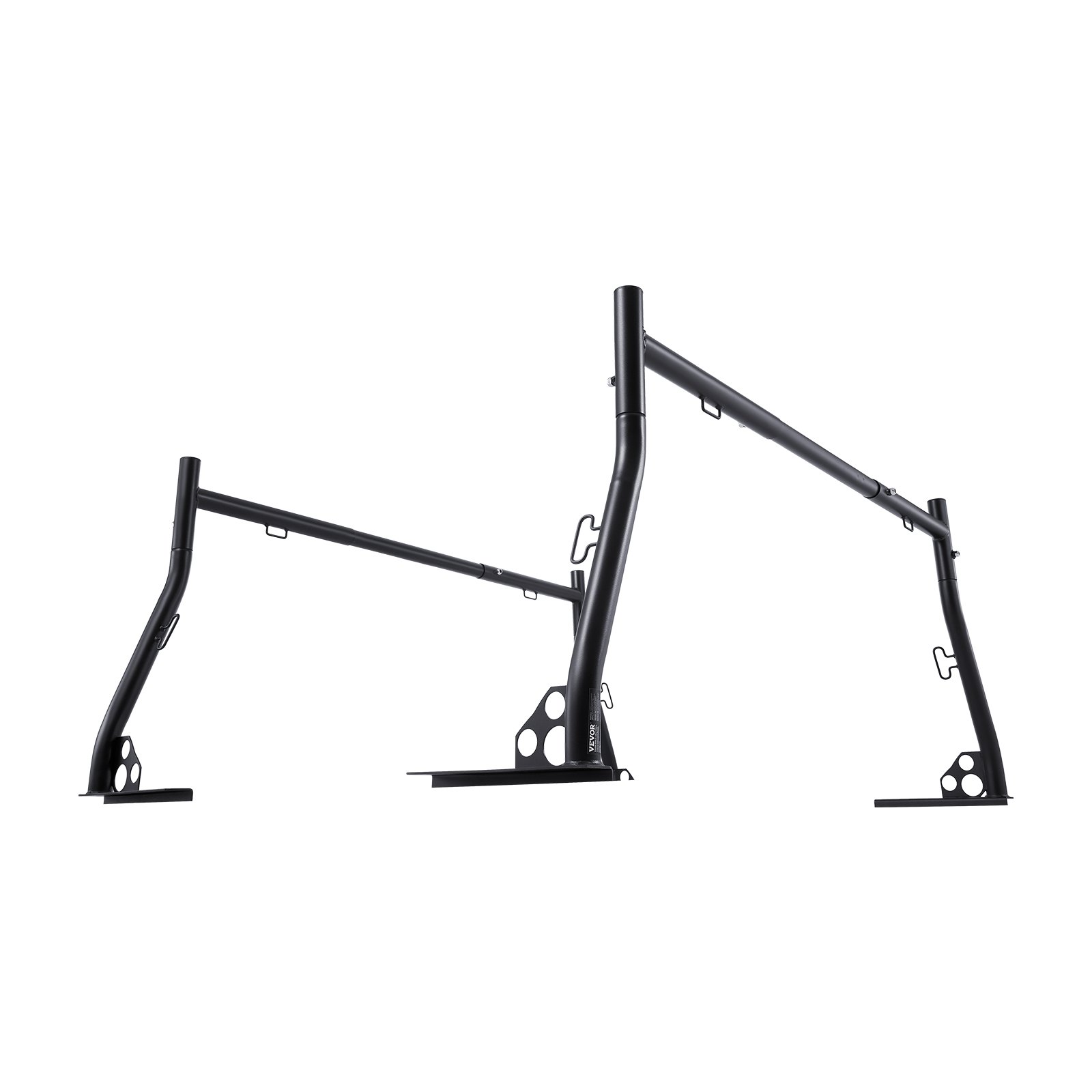 VEVOR Truck Ladder Rack, 124.46-185.42 cm Width, Extendable Universal Cargo Rack, Heavy Duty Steel with 362.9 kg Static Capacity, Ideal for Canoes, Surfboards, Ladders, Lumber, Tents & Large Cargo