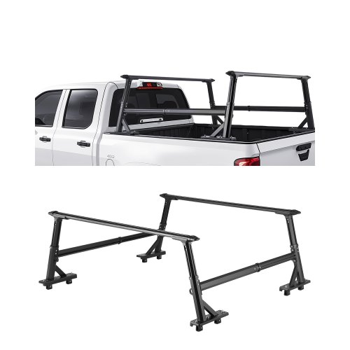 Truck Ladder Rack Non-Drilling Bed Rack 800 lbs Capacity for Large Cargo