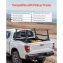 Truck Ladder Rack Non-Drilling Bed Rack 800 lbs Capacity for Large Cargo