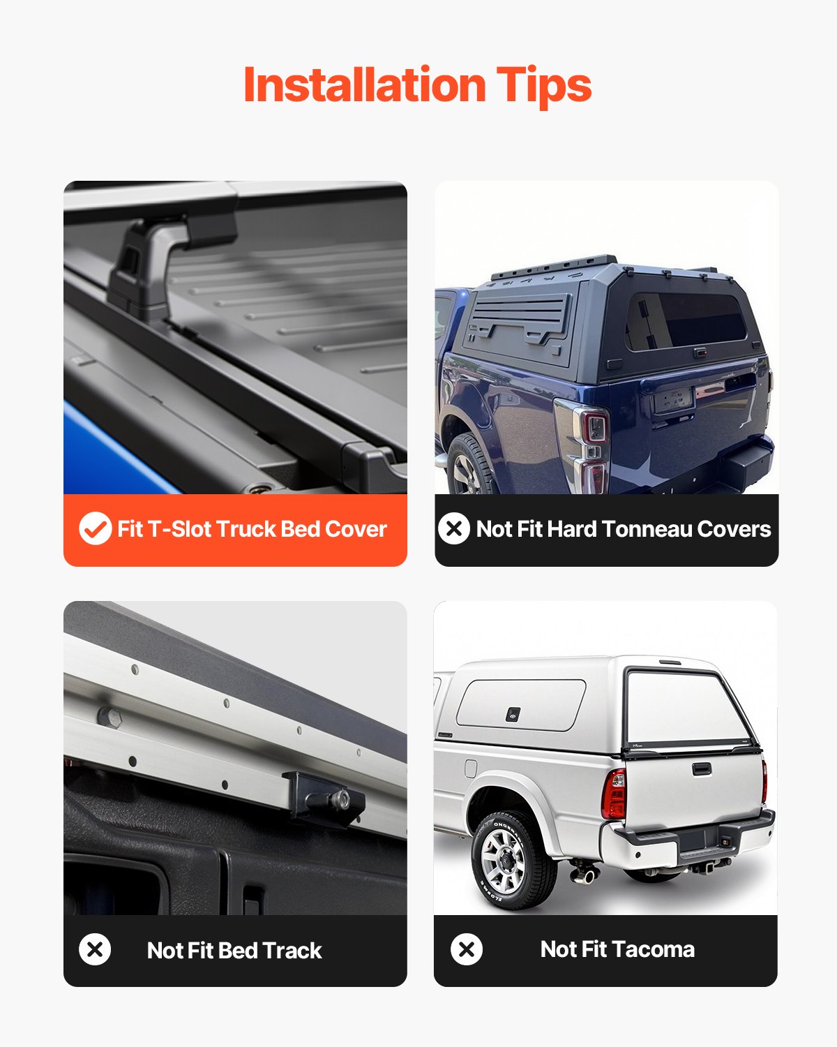 VEVOR Truck Ladder Rack, 53.3-80.01 cm Height, Adjustable Non-Drilling Aluminum Cargo Rack with Sidebar, 362.9 kg Static Capacity, Ideal for Canoes, Surfboards, Ladders, Lumber, Tents & Large cargo