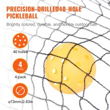 VEVOR Pickleball-nettsett, 22FT reguleringsstørrelse bærbart pickleball-system med bæreveske, baller og hjul, værbestandig stabil metallramme og sterkt PE-nett, for utendørs bakgårdsoppkjørsel