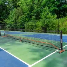 VEVOR Pickleball Net Set, 22FT Regulation Size Portable Pickleball System with Carrying Bag, Balls, and Wheels, Weather Resistant Steady Metal Frame & Strong PE Net, for Outdoor Backyard Driveway