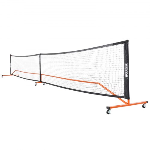 VEVOR Volleyball and Badminton Set Outdoor Portable Badminton Net Adjustable Height Steel Poles Professional Combo Set with PVC Volleyball Pump