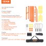 VEVOR Pickleball Net Set, 22FT Regulation Size Portable Pickleball System with Bags, Balls, Paddles, Wheels, and Court Lines, Weather Resistant Metal Frame & PE Net, for Outdoor Backyard Driveway