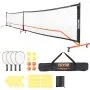 VEVOR Pickleball Net Set, 22FT Regulation Size Portable Pickleball System with Bags, Balls, Paddles, Wheels, and Court Lines, Weather Resistant Metal Frame & PE Net, for Outdoor Backyard Driveway