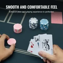 VEVOR Poker Table Top 70 x 35 Inch Poker Mat 6-8 Players Foldable with Bag Green
