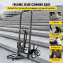 VEVOR Stair Climbing Cart 330lbs Capacity, Portable Folding Trolley With 5Inch Wheels, Stair Climber Hand Truck With Adjustable Handle For Pulling, All Terrain Heavy Duty Dolly Cart For Stairs(01-02)