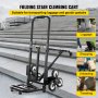 VEVOR Stair Climbing Cart 330lbs Capacity, Portable Folding Trolley With 5inch and 1.5inch Wheels, Stair Climber Hand Truck With Adjustable Handle, All Terrain Heavy Duty Dolly Cart For Stairs