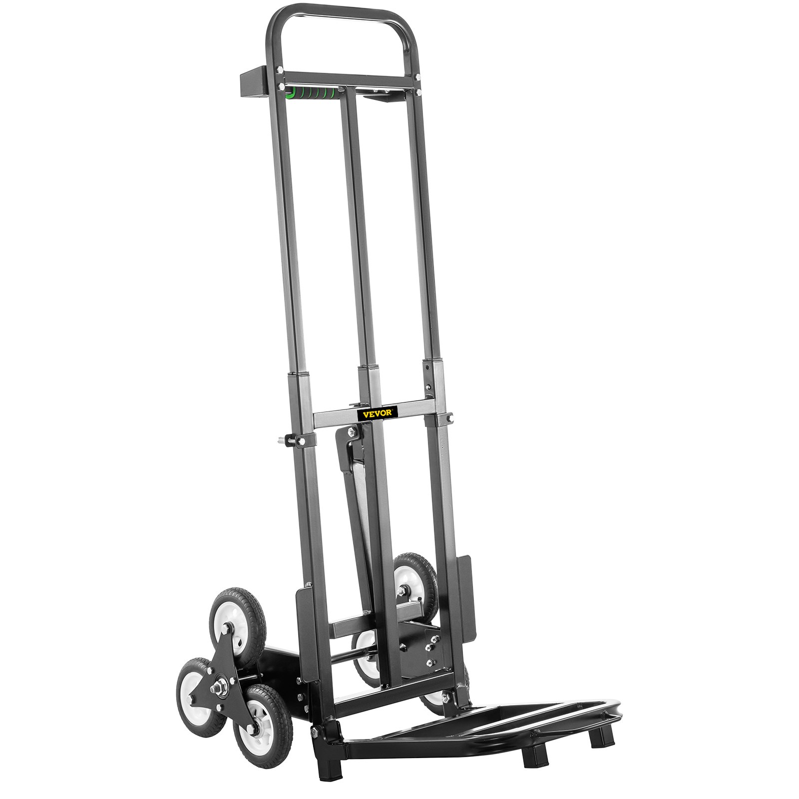 VEVOR Stair Climbing Cart 460lbs Capacity, Portable Folding Trolley with 6 Wheels, Stair Climber Hand Truck With Adjustable Handle For Pulling, All Terrain Heavy Duty Dolly Cart For Stairs(02-01)