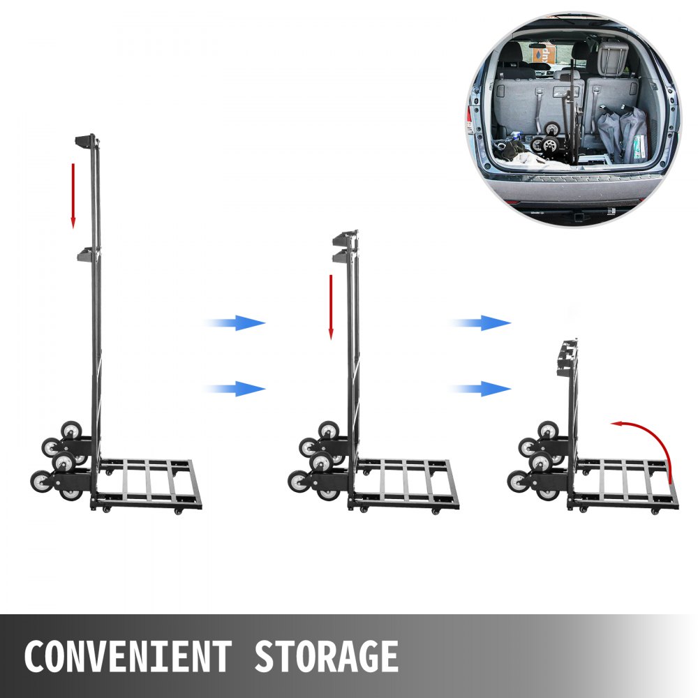 Enhanced Stair Climbing Cart Portable 600lbs Largest Capacity Terrain Hand Truck