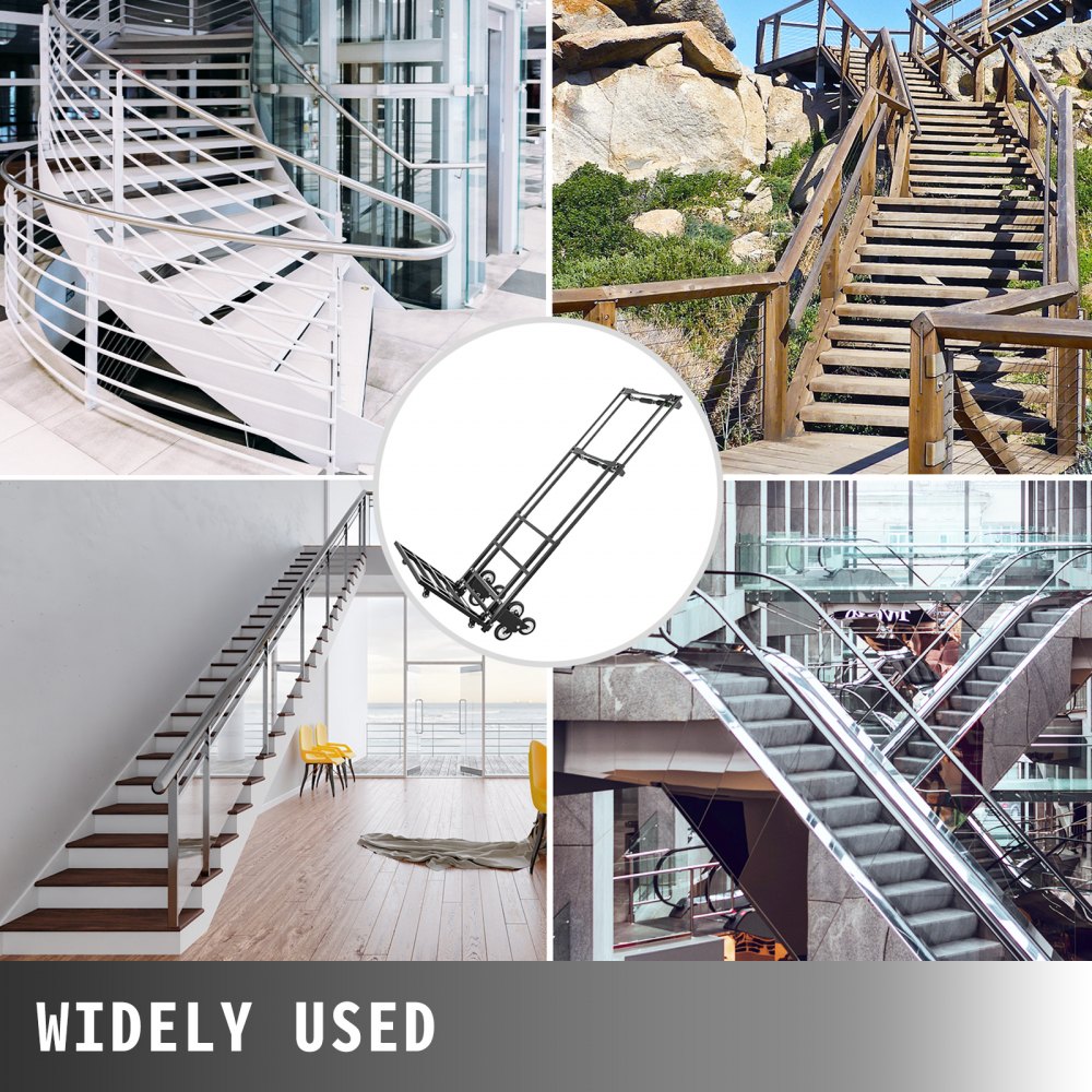 Enhanced Stair Climbing Cart Portable 600lbs Largest Capacity Terrain Hand Truck