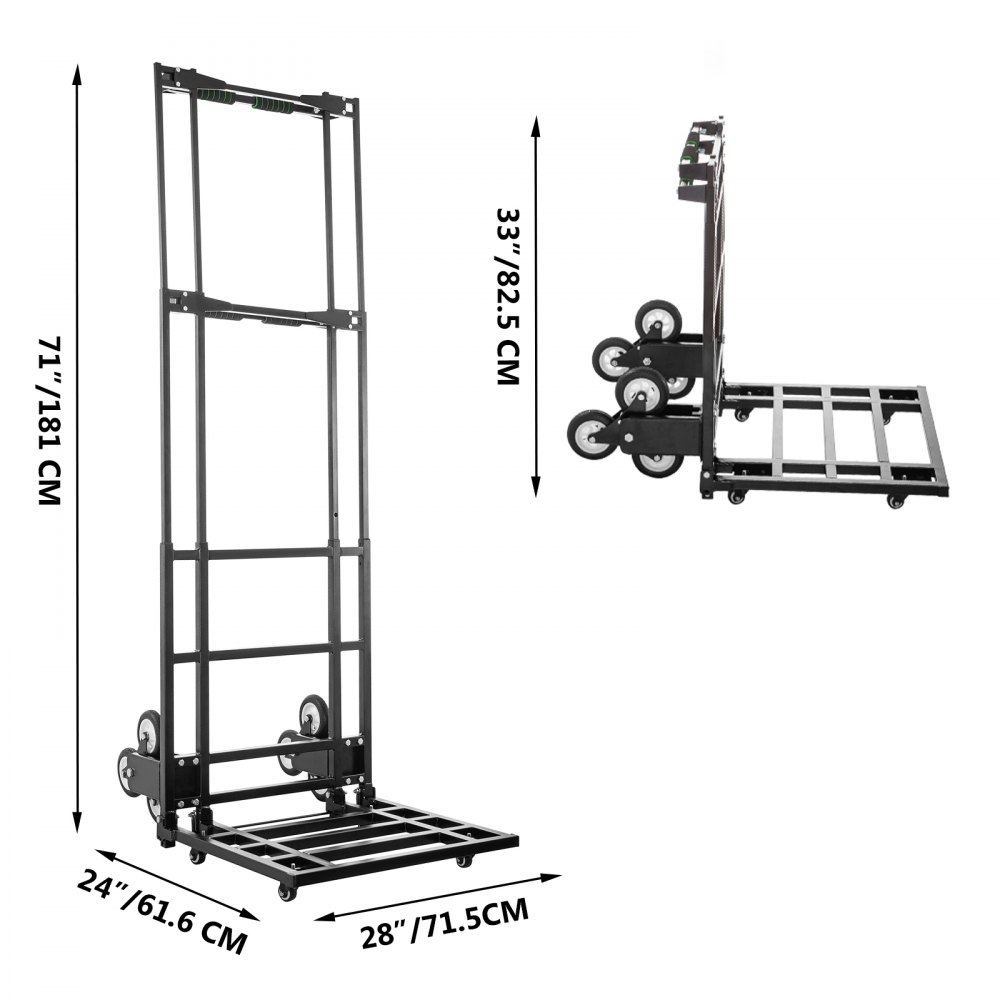 Enhanced Stair Climbing Cart Portable 600lbs Largest Capacity Terrain Hand Truck