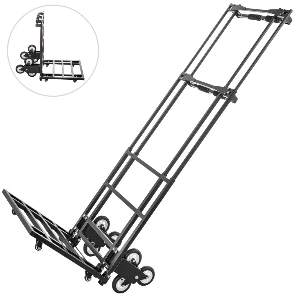 Stair Climbing Cart 600lbs, Portable Folding Trolley, Enhanced Stair Climber