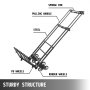 Stair Climbing Cart 600lbs, Portable Folding Trolley, Enhanced Stair Climber