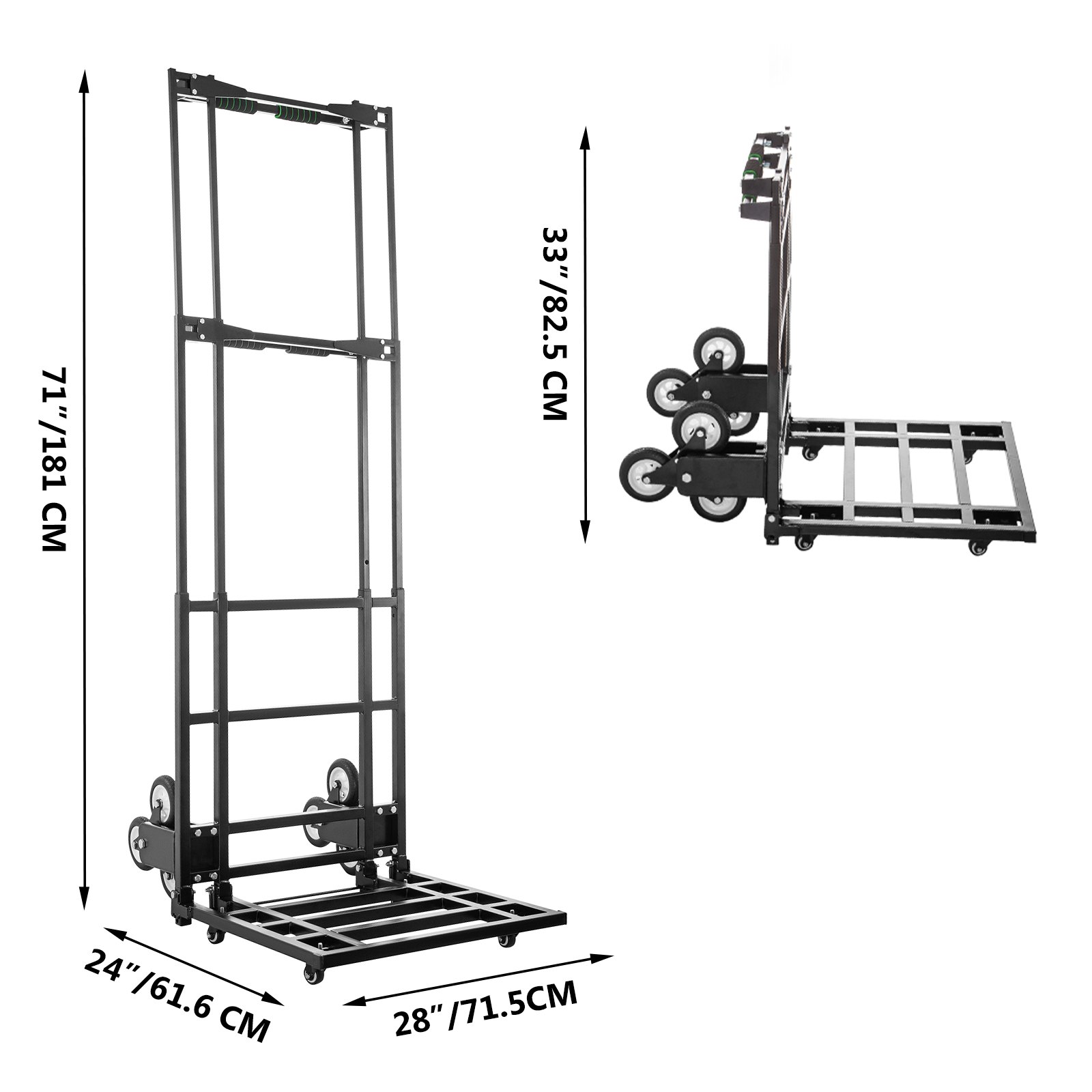 Enhanced Stair Climbing Cart Portable 600lbs Largest Capacity Terrain Hand Truck