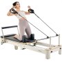 VEVOR Foldable Pilates Reformer Machine, Reformer Set with  Sitting Box, Pilates Bed with Dual Resistance- Spring & Cord, for Advanced Users & Beginners Home Gym Studio, Up to 400 LBS