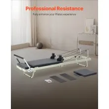 VEVOR Foldable Pilates Reformer Pilates Machine Home Gym Workout Equipment